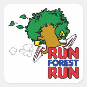 Run Forest Run スクエアシール (正面)