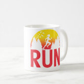 Run Funny Running Girls Runner Girl Athletics Endu コーヒーマグカップ (正面右)