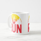 Run Funny Running Girls Runner Girl Athletics Endu コーヒーマグカップ (正面左)