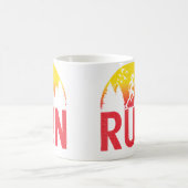 Run Funny Running Girls Runner Girl Athletics Endu コーヒーマグカップ (中央)