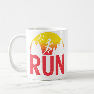 Run Funny Running Girls Runner Girl Athletics Endu コーヒーマグカップ