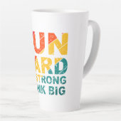 Run hard, be strong, think big  latte mug カフェラテマグ (右アングル)