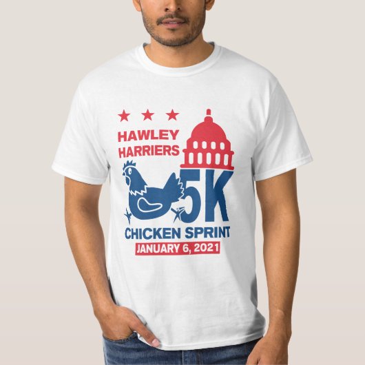 Run Hawley Run Capitol Chicken Sprint January 6 5K Tシャツ (正面)