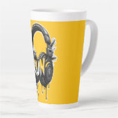 RUN Headphones Street Art Sticker カフェラテマグ (右アングル)