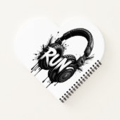 RUN Headphones Street Art Sticker ノートブック (裏面)