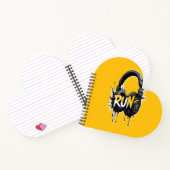 RUN Headphones Street Art Sticker ノートブック (内部)