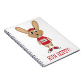 Run Hoppy! 赤いウサギランナー ノートブック (右側)