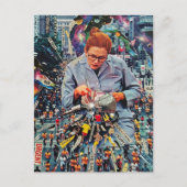 Run Hurry The Denist is Coming Surreal AI Collage ポストカード (正面)