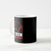 Run I Dare You Funny Baseball Catcher Baseball Pla コーヒーマグカップ (正面左)