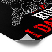 Run I Dare You Funny Baseball Catcher Graphic Play ポスター (角)