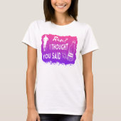 Run I thought you said Rum Lustiges Zitat Läufer Tシャツ (正面)