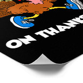 Run Like A Turkey On Thanksgiving Funny Trot ポスター (角)