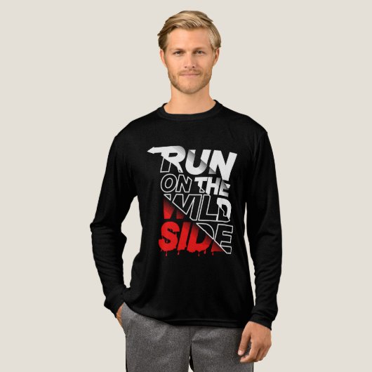 Run on the wild side トライブレンドTシャツ (正面全体)