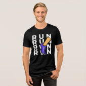 RUN RUN RUN RUN Shirt – Bold Athletic Typography トライブレンドＴシャツ (正面全面)