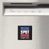 Run Spot Run Run Debyte 引用 楽しい ポリティカル マグネット (インサイチュ (食洗機))