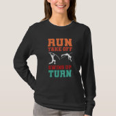 Run Take Off Swing Up Turn Pole Jumping Pole Vault Tシャツ (正面)
