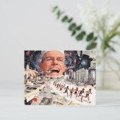 Run! The Denist is Coming A Surreal AI Collage ポストカード (スタンド正面)