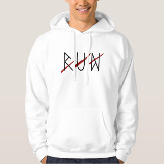 Run Typography Motivational Men's Hoodie  パーカ