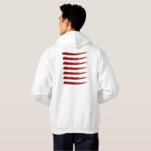 Run Typography Motivational Men's Hoodie  パーカ (裏面フル)