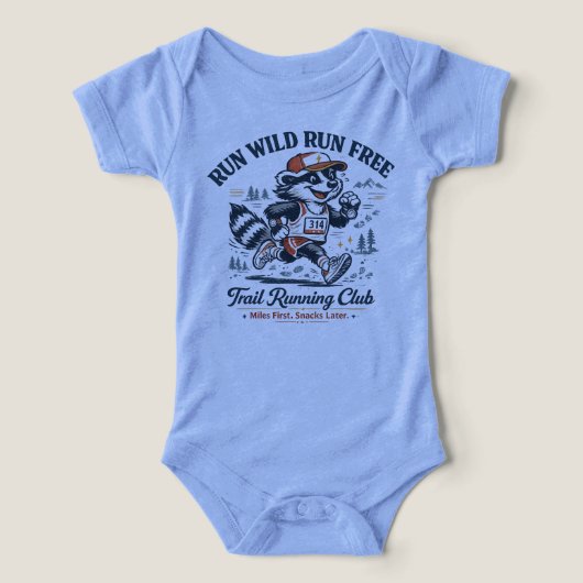 Run Wild Run Free トレイルランニングクラブTシャツ (デザイン正面)