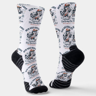 Run Wild Run Free トレイルランニングクラブTシャツ ソックス