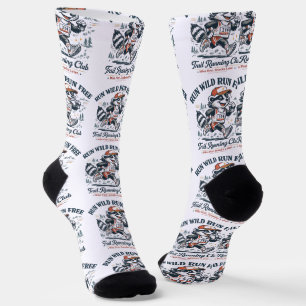Run Wild Run Free トレイルランニングクラブTシャツ ソックス