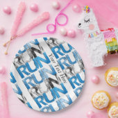 RUN x 3 ランナーズ パターン ペーパープレート (パーティー)
