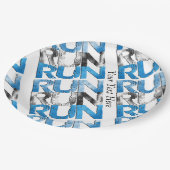 RUN x 3 ランナーズ パターン ペーパープレート (アングル)
