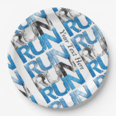 RUN x 3 ランナーズ パターン ペーパープレート (正面)