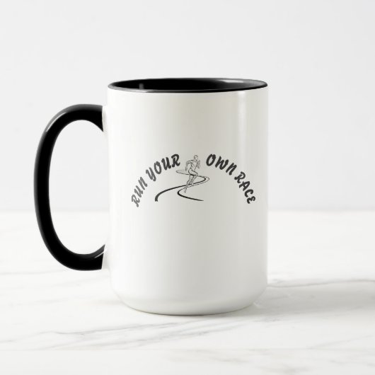 Run Your Own Race Motivational Quote Mug | Inspira マグカップ (左)