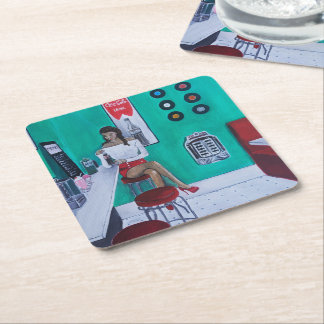 Runaround Sue Painting by Alfred Fox スクエアペーパーコースター