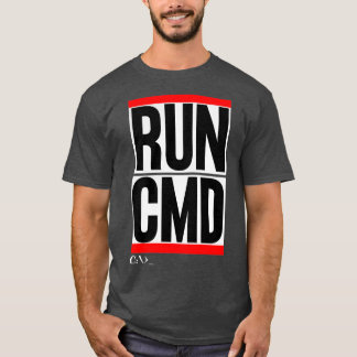 RunCMDコマンドプおもしろいロンプトコンピュータプログラマ Tシャツ