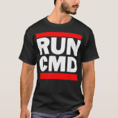 RunCMD Funny Command Prompt Computer Programmer Tシャツ (正面)