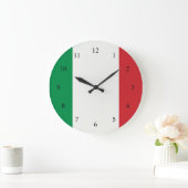 Runde Wanduhr Italien Fahne ラージ壁時計 (ホーム)