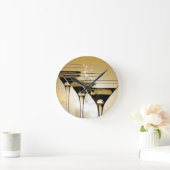 Runde Wanduhr mit Gläser Motiv ラウンド壁時計 (ホーム)