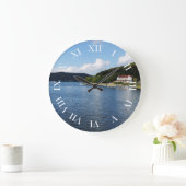 Runde Wanduhr römische Ziffern Edersee Nordhessen ラージ壁時計 (ホーム)