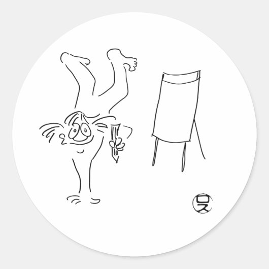 Runder Aufkleber Pippi Langstrumpf ラウンドシール (正面)