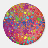 runder Magnet mit bunten Sternen 2 マグネット (正面)