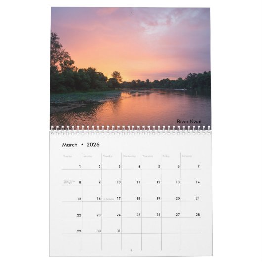 Rundreise durch Thailand - 2023 Kalender カレンダー (3月 2026)