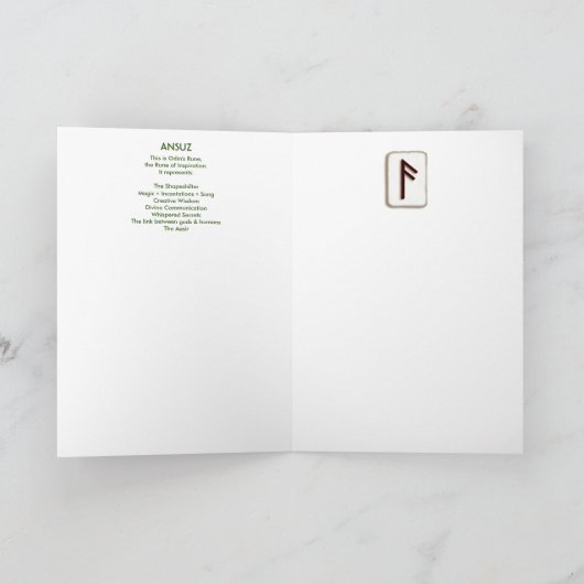 Rune Ansuz - Divine Inspiration カード (内部)