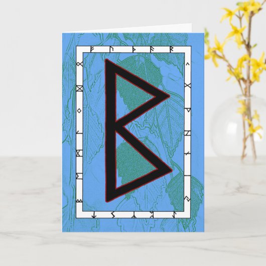 Rune Berkano - Mother Earth カード (黄色い花)