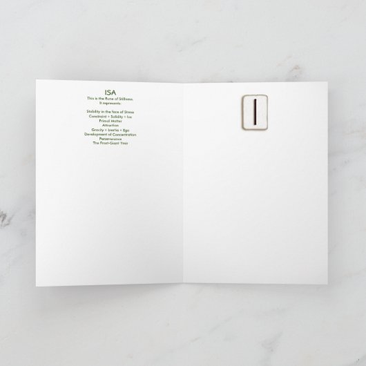 Rune Isa - Stillness Card カード (内部)
