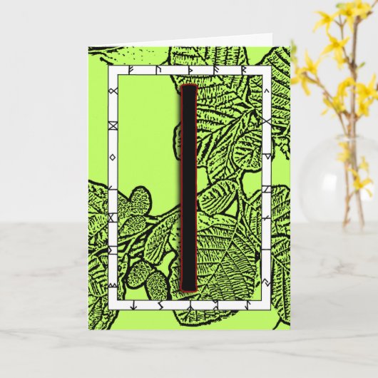 Rune Isa - Stillness Card カード (黄色い花)