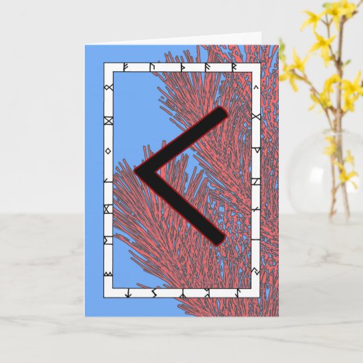 Rune Kenaz – 知識 カード (黄色い花)