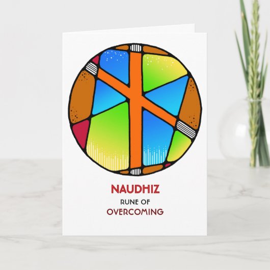 Rune Naudhiz – Overcoming - Art Nouveau カード (正面)