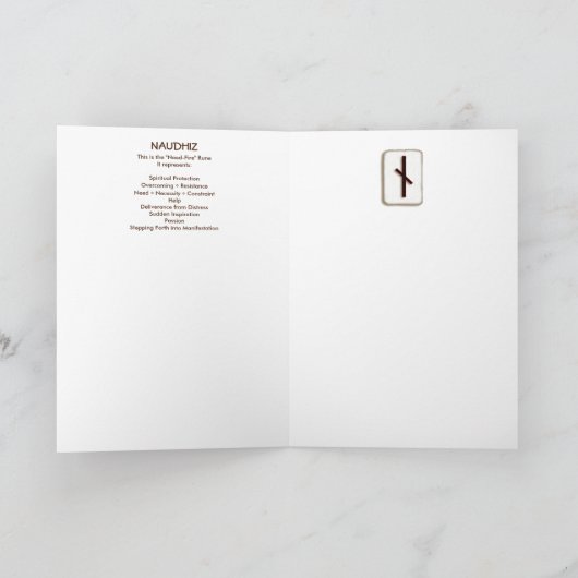 Rune Naudihiz – 克服 カード (内部)