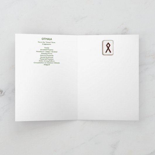 Rune Othala - Home & Ancestry - Art Nouveau カード (内部)