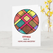 Rune Othala - Home & Ancestry - Art Nouveau カード (黄色い花)