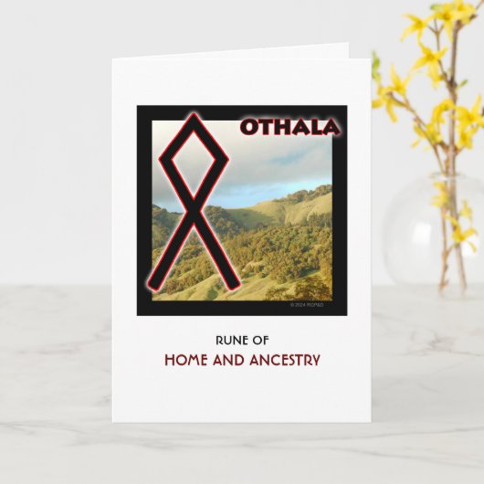 Rune Othala - Home & Ancestry - Midgard カード (黄色い花)