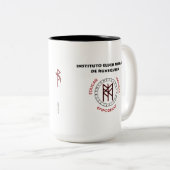 RuneQueenのRQEFIロゴ（英語/スペイン語） ツートーンマグカップ (正面右)